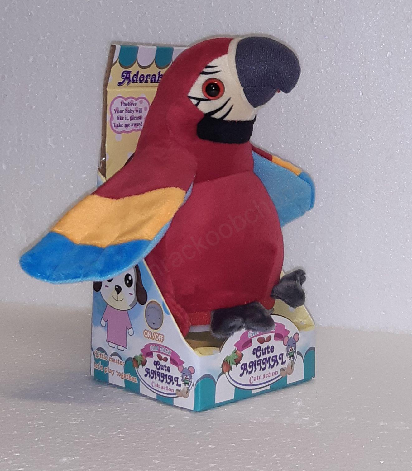 Plyšový papoušek mluvící - 3 druhy