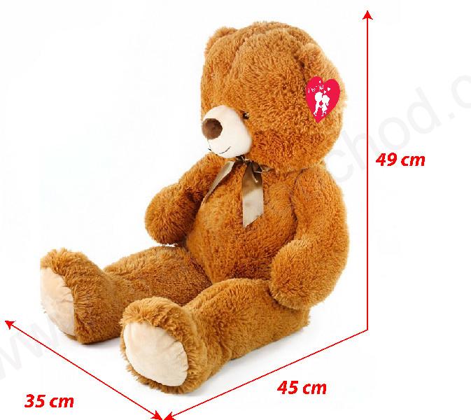 Velký plyšový medvěd Oskar s visačkou 90 cm