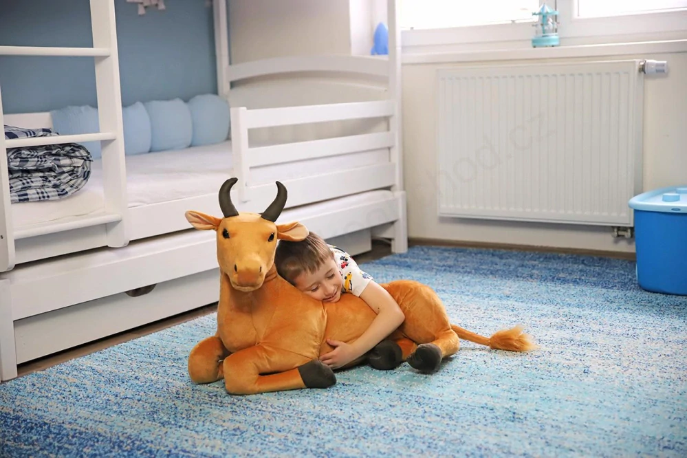 Plyšový býk (kráva) ležící 78 cm