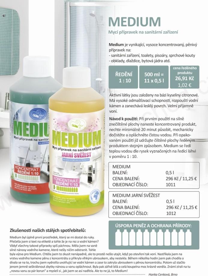MEDIUM Jarní svěžest - český ekologický čistič koupelen a WC
