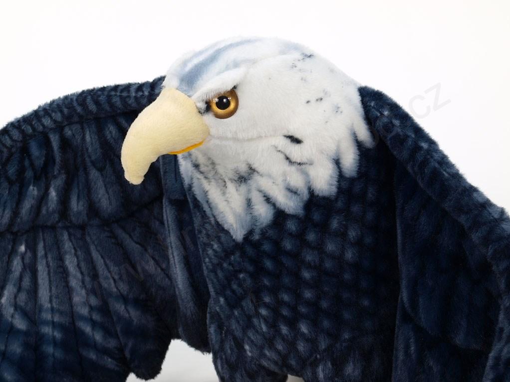 Plyšový pták orel s roztaženými křídly černý 146 cm