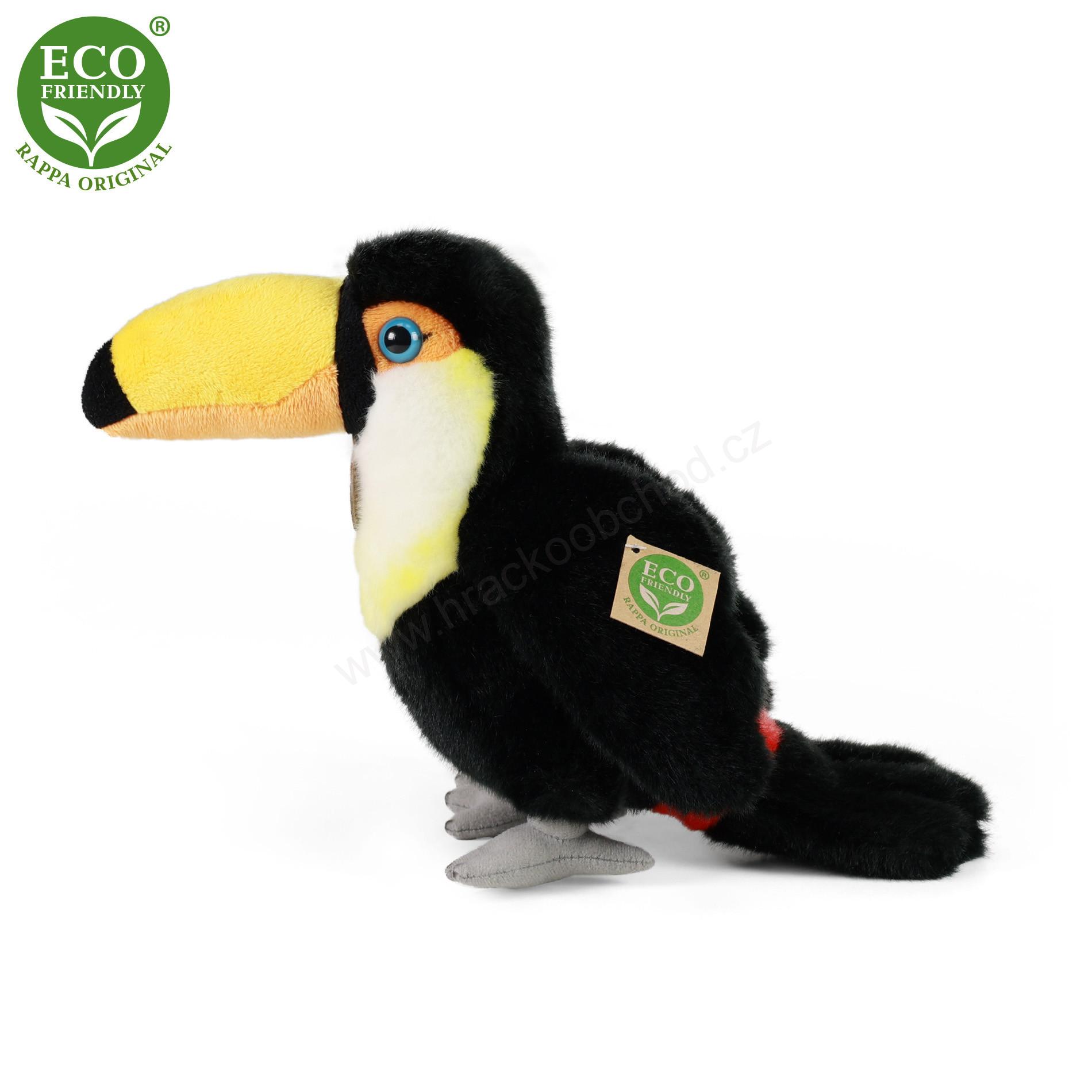Plyšový pták tukan 23 cm ECO-FRIENDLY