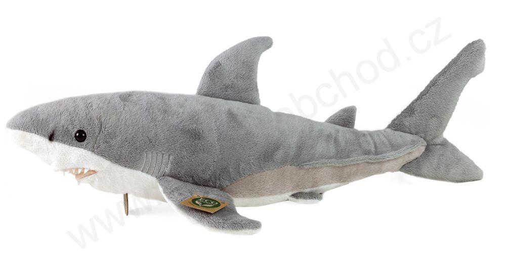 Plyšový žralok bílý 51 cm ECO-FRIENDLY