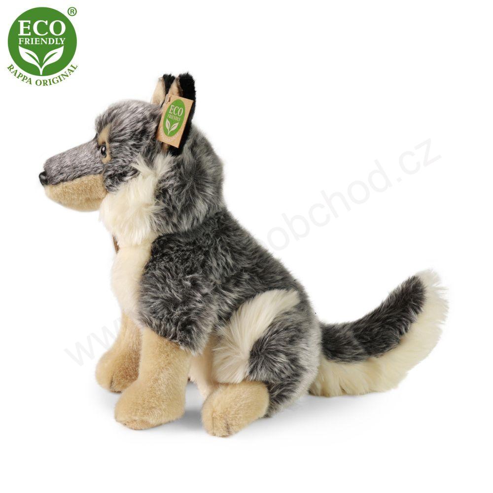 Plyšový vlk sedící 28 cm ECO-FRIENDLY