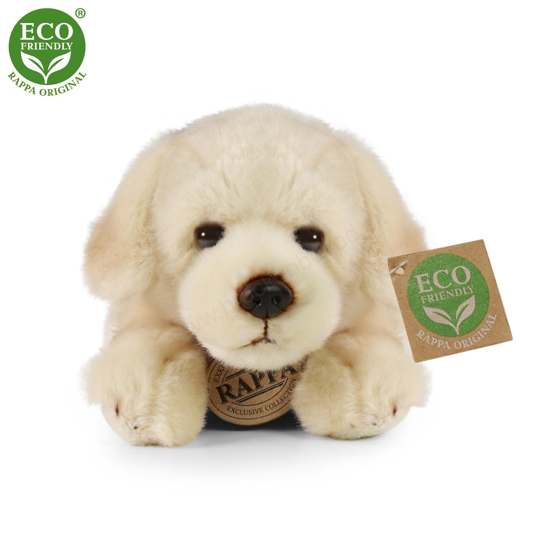 Plyšový retrívr / labrador pes ležící 20 cm ECO-FRIENDLY