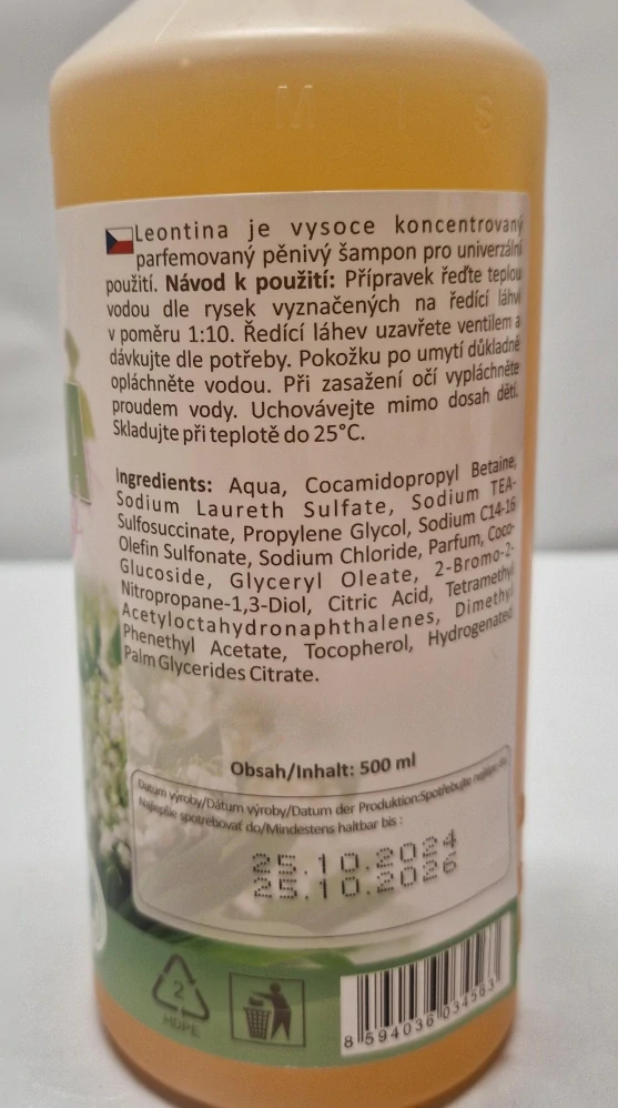 Missiva LEONTINA BALINERO 0,5 l  - nová vůně Leontiny