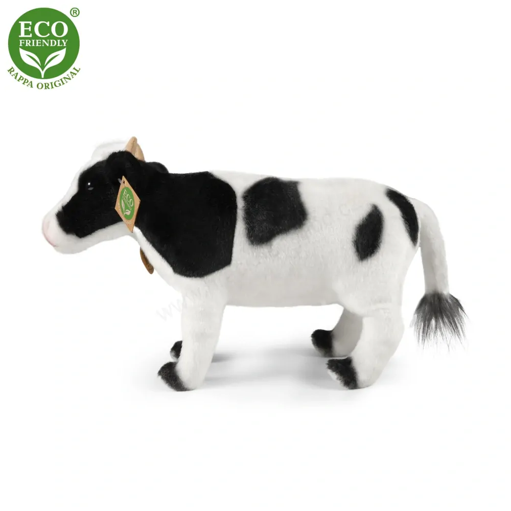 Plyšová kráva černobílá stojící 35 cm ECO-FRIENDLY