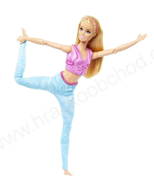 Barbie V pohybu - Blondýnka s modrých legínách HRH27