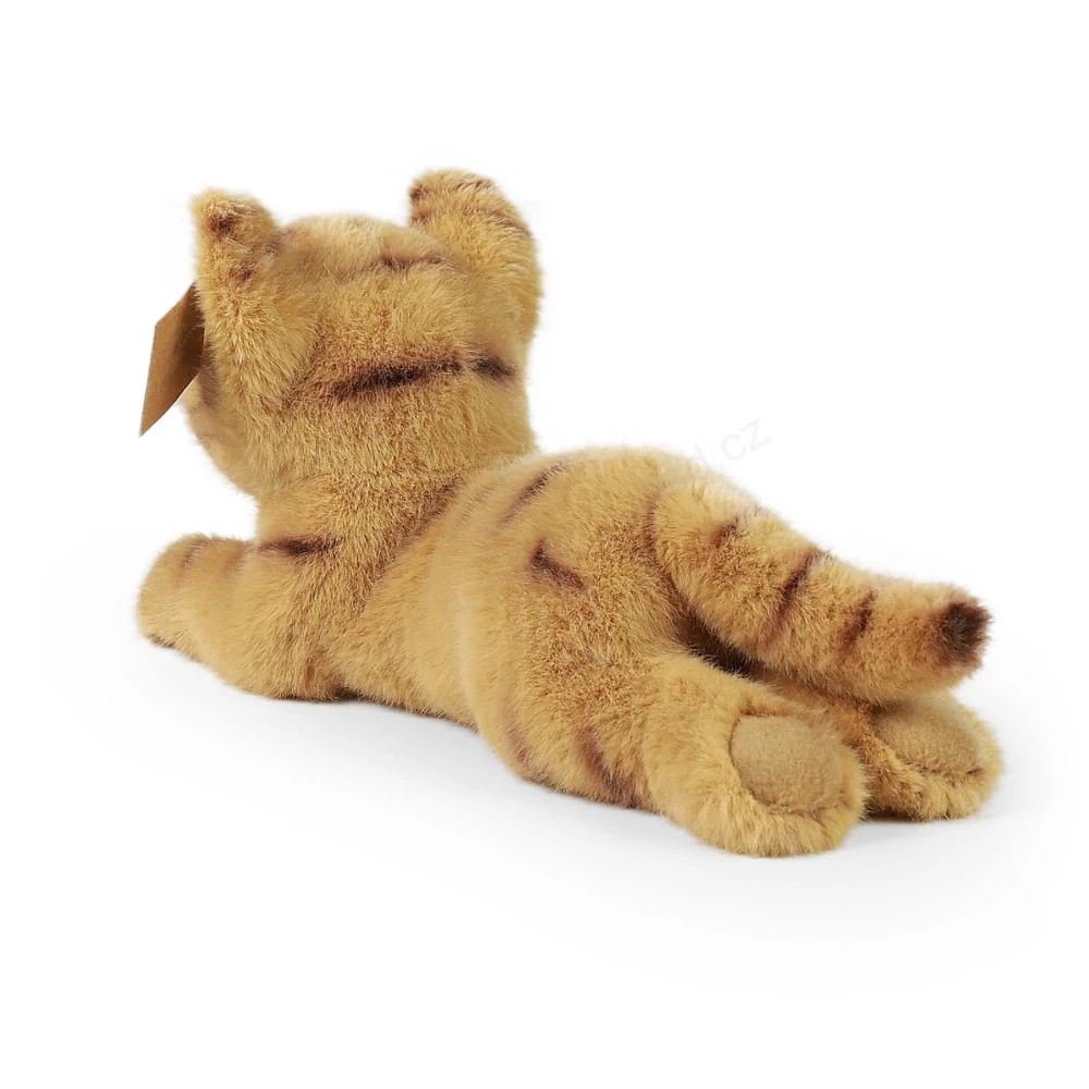 Plyšová kočka ležící hnědá 20 cm ECO-FRIENDLY