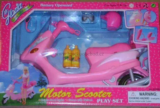 Skútr pro panenky typu Barbie