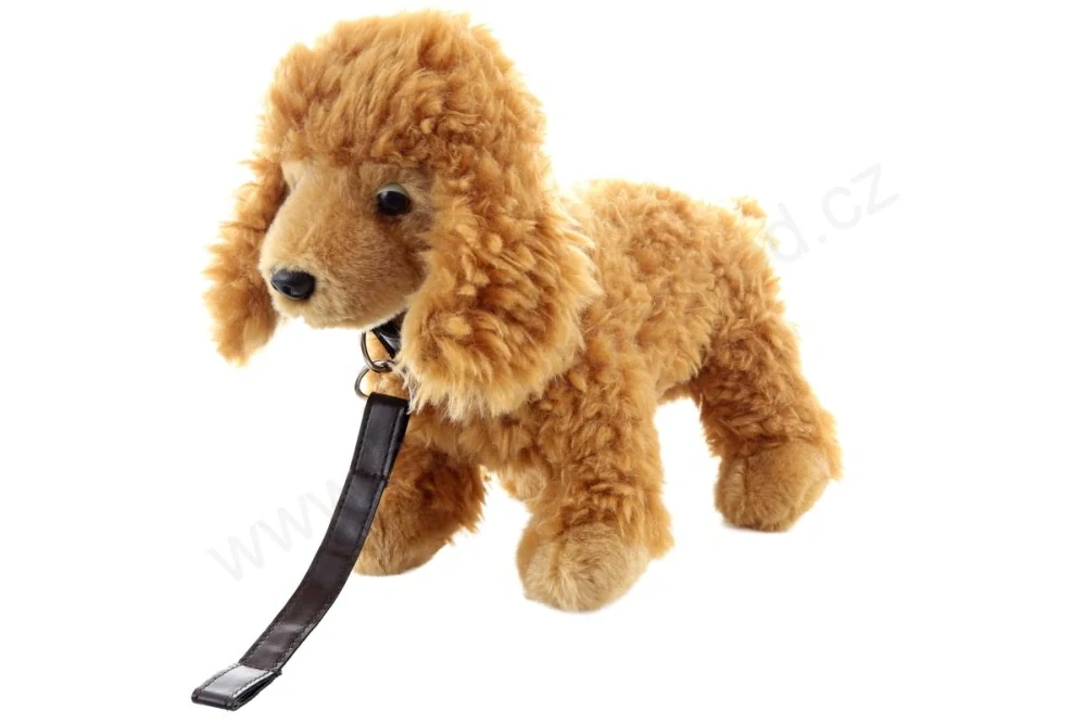 Plyšový pes Pudl hnědý 24 cm ECO-FRIENDLY