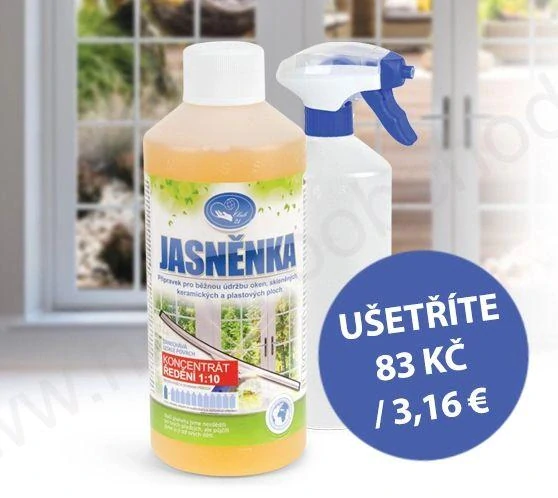 JASNĚNKA - ekologický přípravek na údržbu oken 