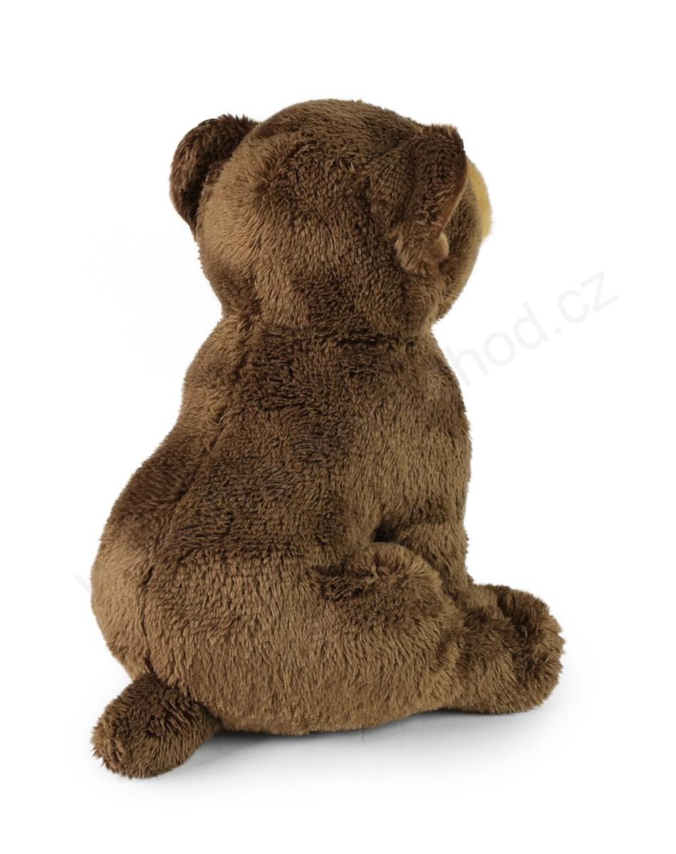 Plyšový medvěd hnědý sedící 15 cm ECO-FRIENDLY