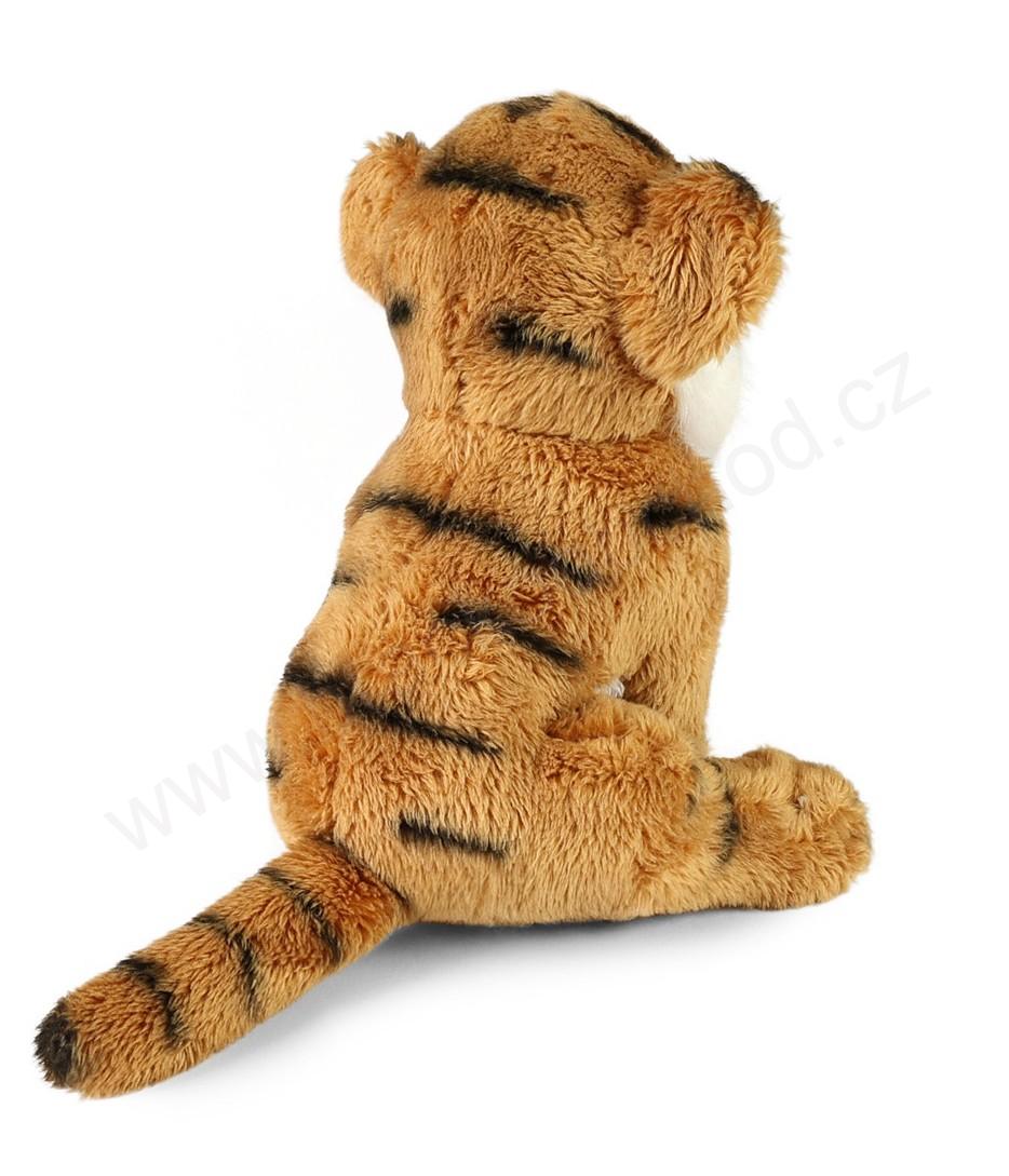 Plyšový tygr hnědý sedící 15 cm ECO-FRIENDLY