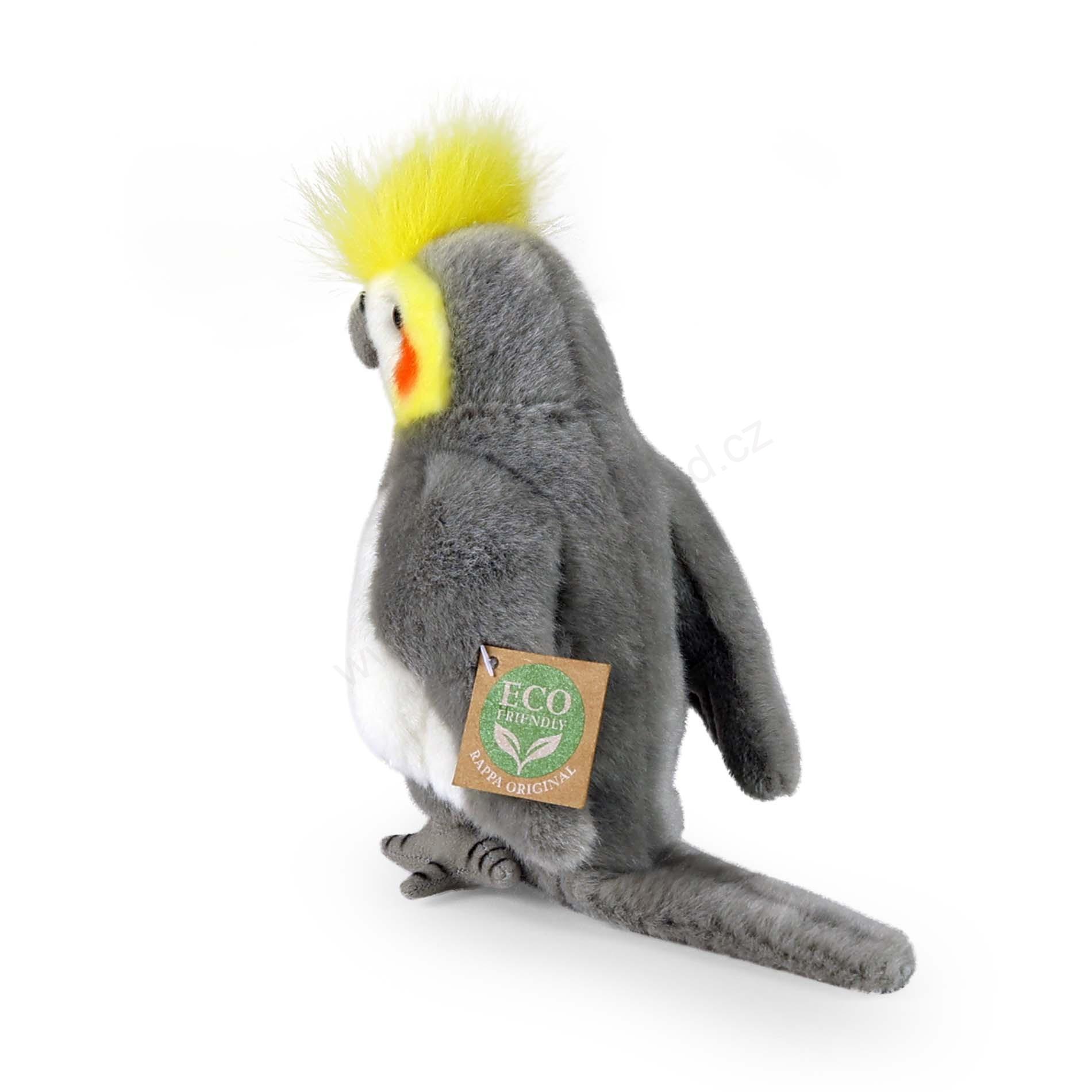 Plyšový papoušek korela chocholatá 18 cm ECO-FRIENDLY