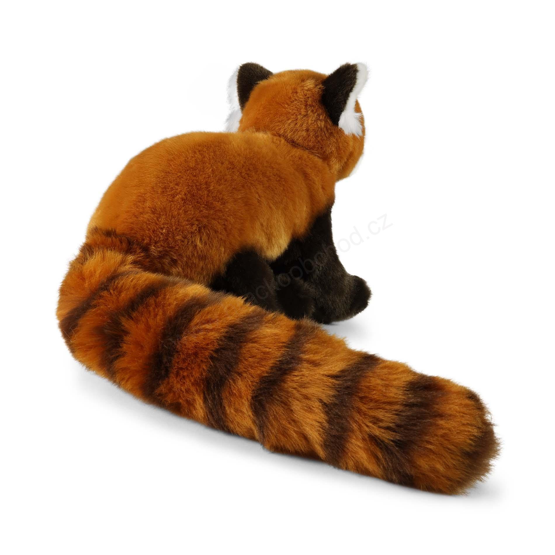 Plyšová panda červená sedící 28 cm ECO-FRIENDLY