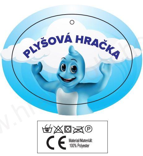 Plyšová ovce stojící 23 cm černá / bílá