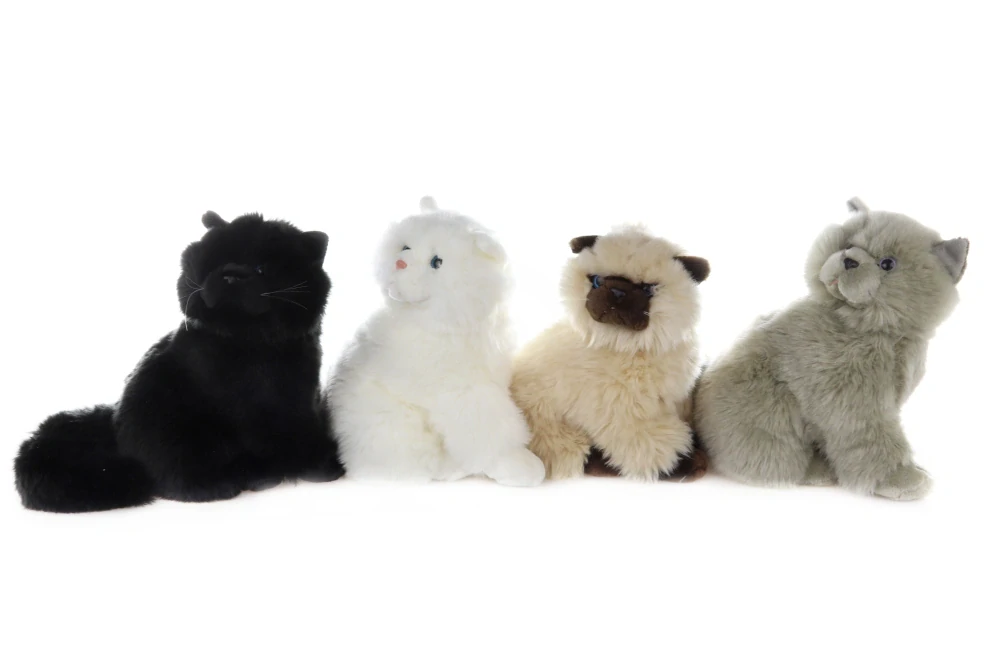 Plyšová Kočka 28 cm sedící - 4 druhy