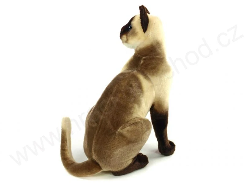 Plyšová kočka Siamská sedící 46 cm