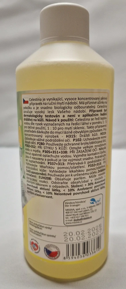 CELESTINA - přípravek na mytí nádobí  - MANGO A KOKOS