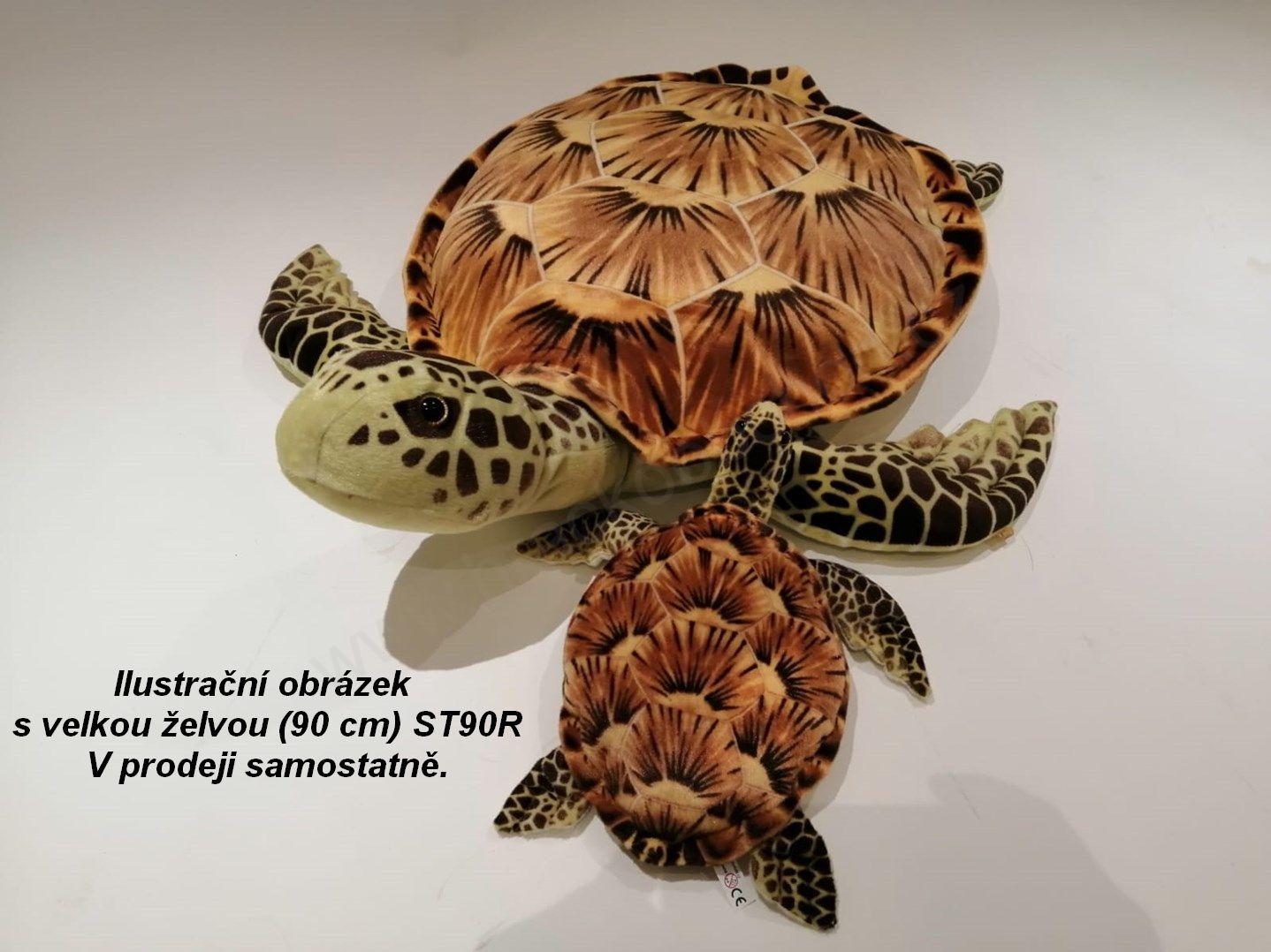 Plyšová želva hnědá 34 cm