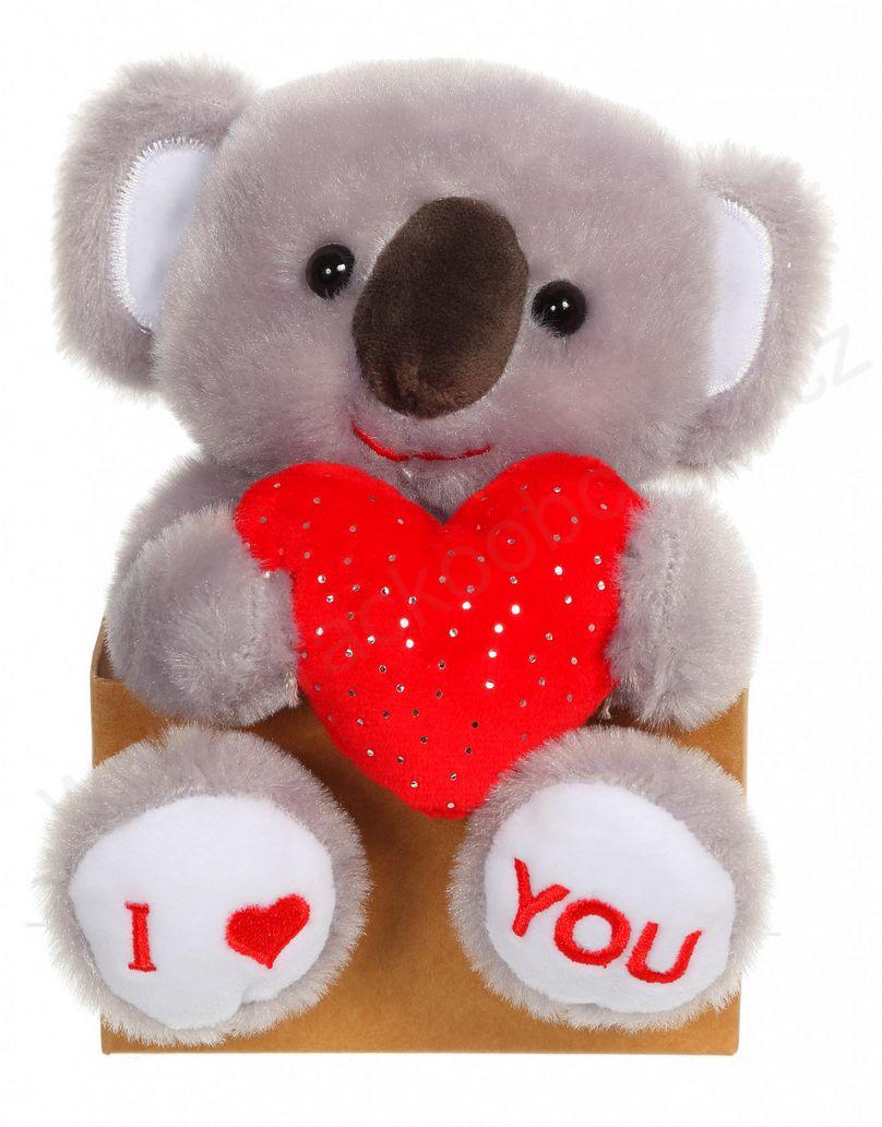 Plyšové zvířátko se srdíčkem, 15 cm