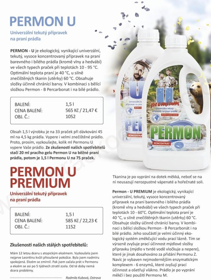 PERMON U - univerzální tekutý přípravek na praní prádla