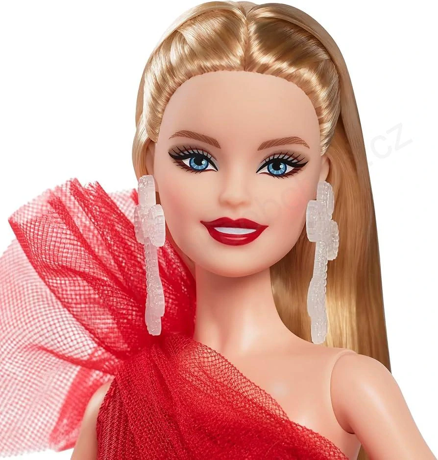 Barbie Sběratelská Vánoční panenka blondýnka HRM61