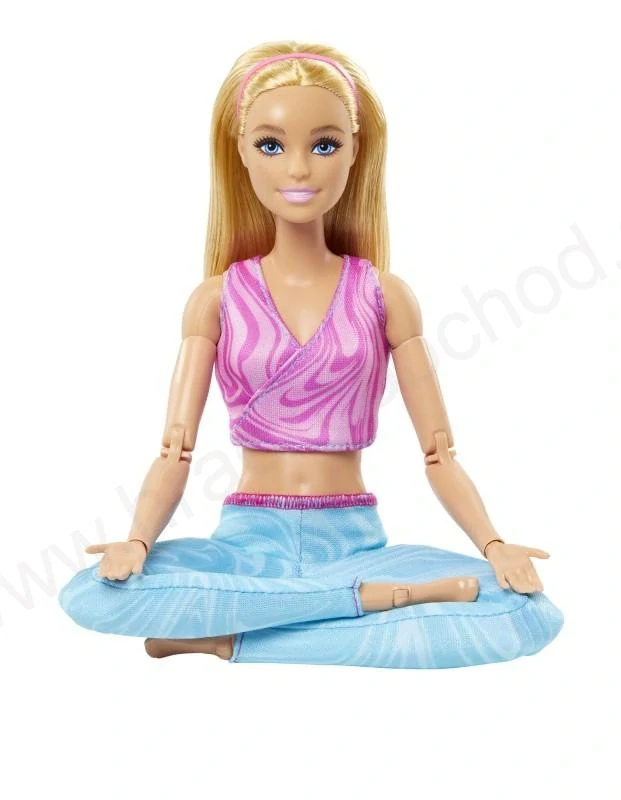 Barbie V pohybu - Blondýnka s modrých legínách HRH27