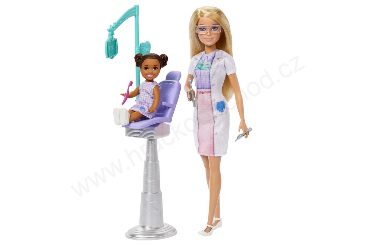 Barbie Povolání herní set s panenkou - doktorka zubařka blondýnka JCR74