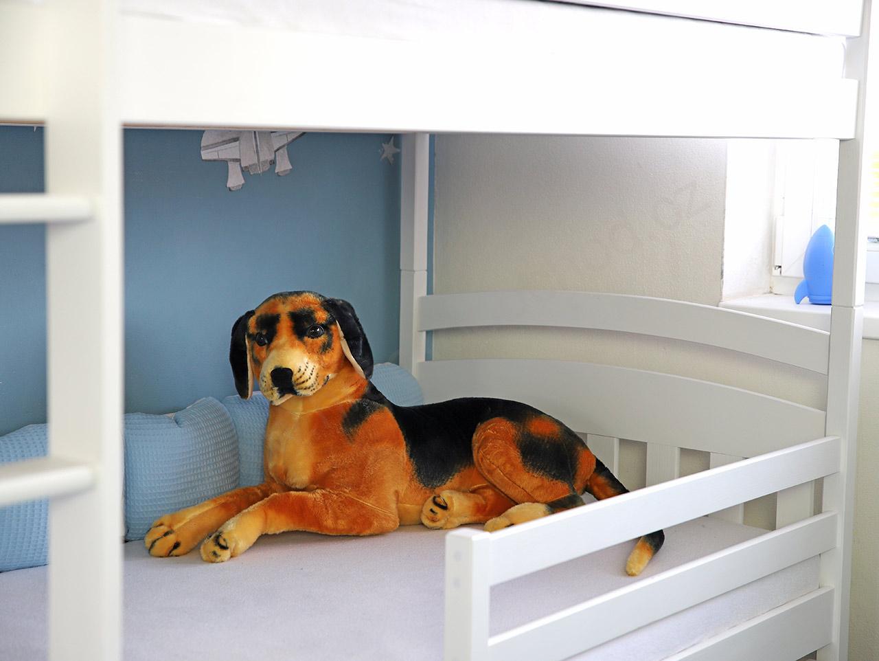 Plyšový pes Hamilton ležící, 83 cm