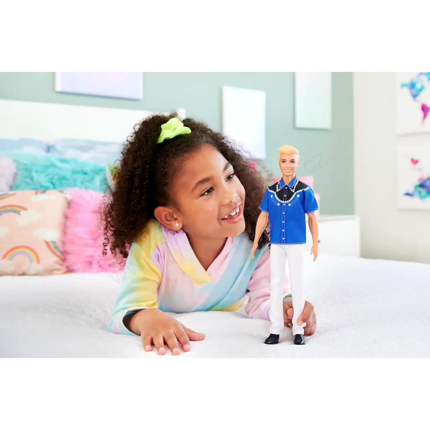 Barbie Model ken kovbojský obleček HRH25
