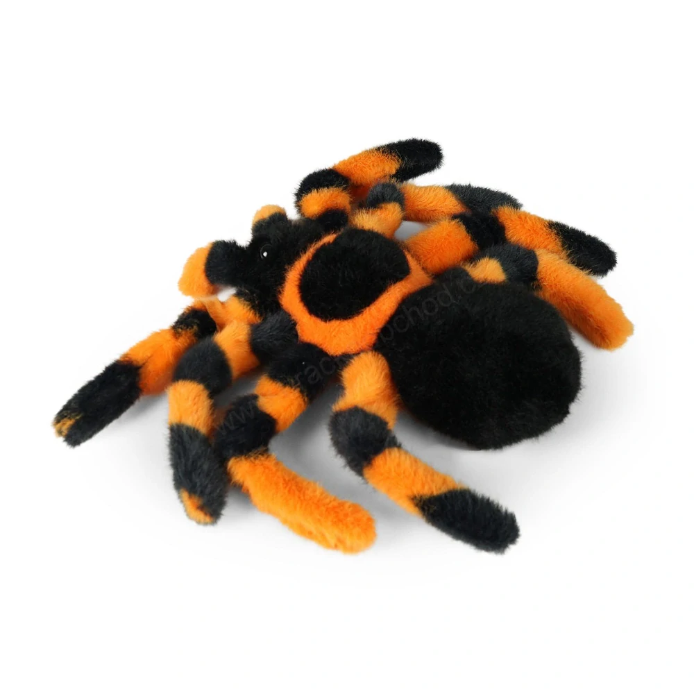 Plyšový Pavouk oranžovočerný / tarantule 20 cm Eco-friendly PLUSH WORLD