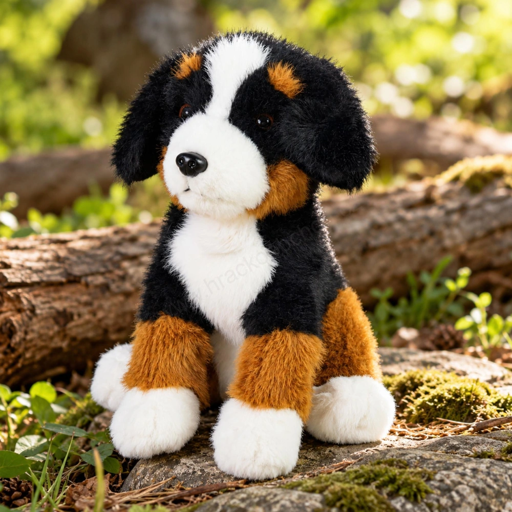 Plyšový pes bernský salašnický 25 cm, sedící ECO-FRIENDLY PLUSH WORLD