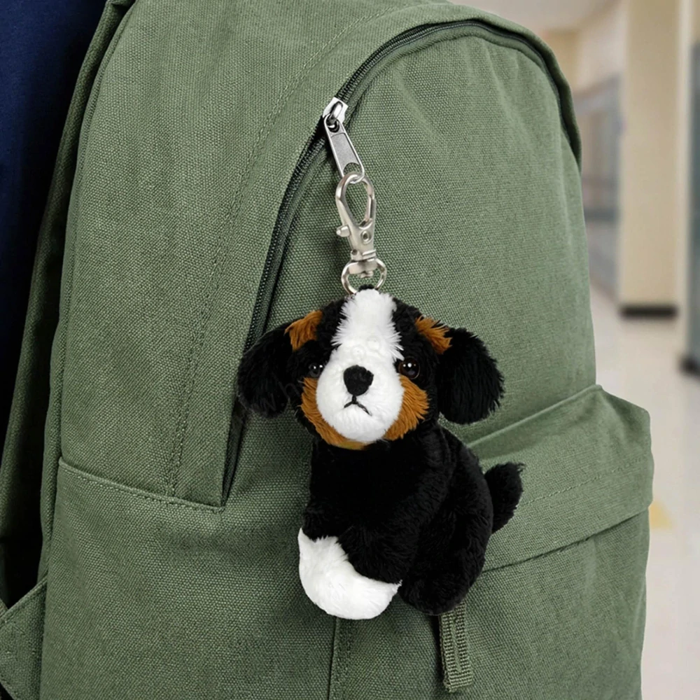Plyšová klíčenka / přívěšek pes bernský salašnický sedící 9 cm ECO-FRIENDLY PLUSH WORLD