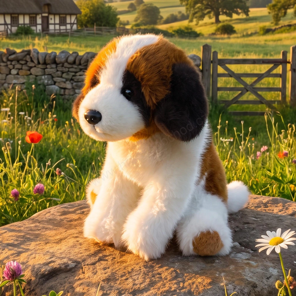 Plyšový pes bernardýn 20 cm, sedící ECO-FRIENDLY PLUSH WORLD