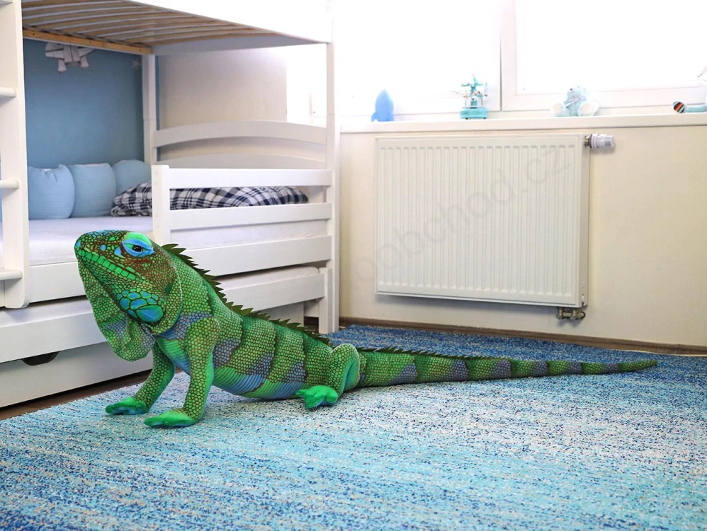 Plyšový leguán modravý 193 cm