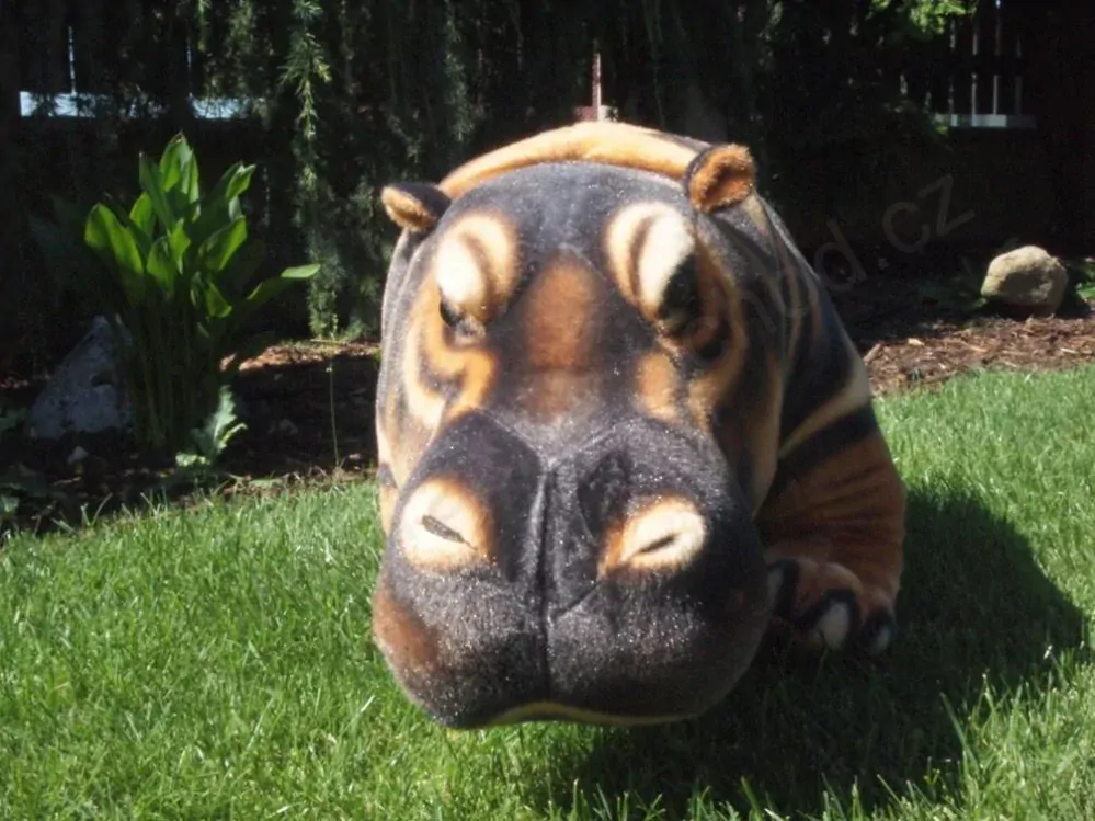 Plyšový hroch stojící 77 cm