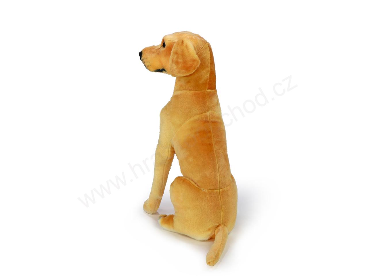 Plyšový pes Retrívr / Labrador, sedící, 64 cm 