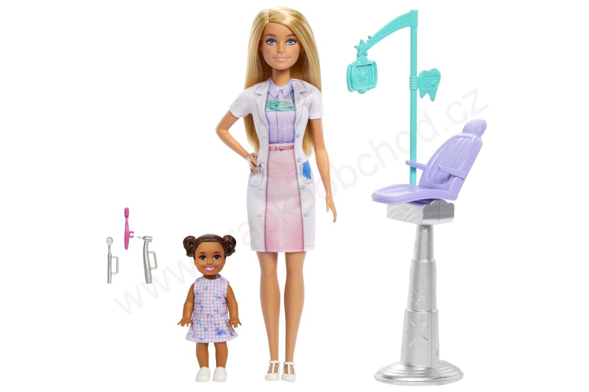 Barbie Povolání herní set s panenkou - doktorka zubařka blondýnka JCR74