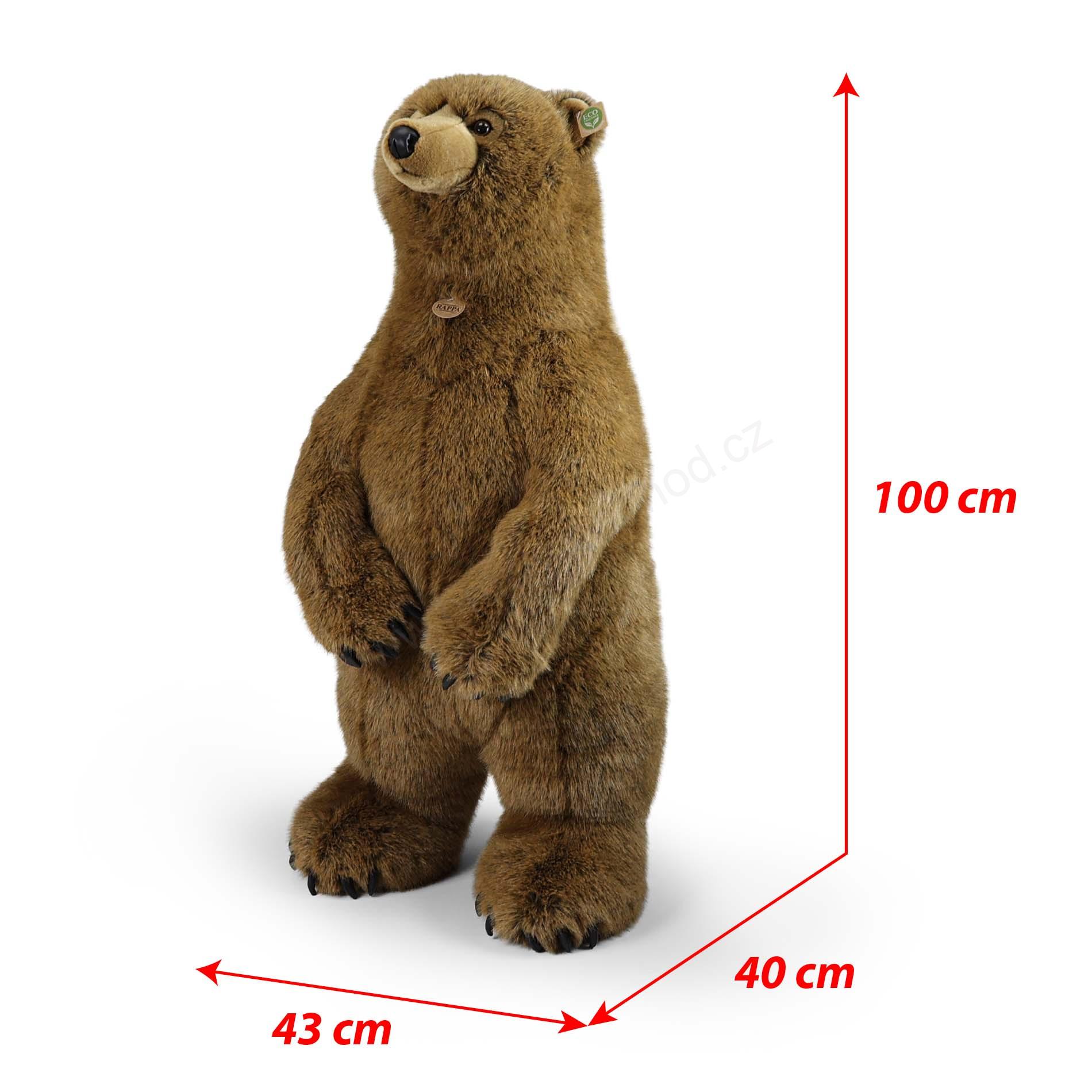 Plyšový medvěd hnědý 100 cm ECO-FRIENDLY