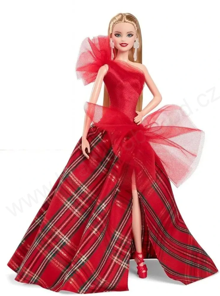 Barbie Sběratelská Vánoční panenka blondýnka HRM61