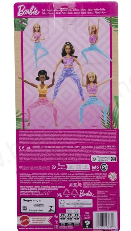 Barbie V pohybu - Blondýnka s modrých legínách HRH27