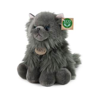 Plyšová kočka britská sedící šedá 30 cm ECO-FRIENDLY