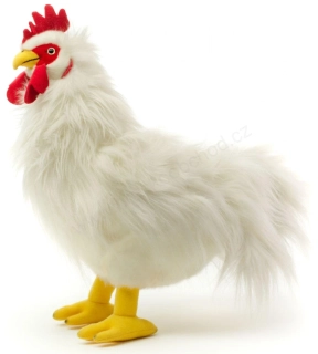  Plyšový Kohout bílý 42 cm