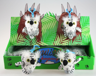 Plyšová SOVA sněžná přívěšek / klíčenka