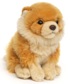 Plyšový Pes Pomeranian, štěně 17 cm