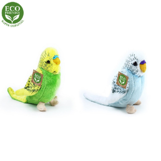 Plyšová andulka Vlnkovaná 2 druhy 12 cm ECO-FRIENDLY