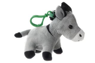 Plyšový OSEL přívěšek / klíčenka