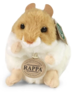 Plyšový KŘEČEK sedící hnědobílý 16 cm